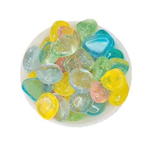 Luminous Stone Long-Lasting Creative Glow in The Dark Aquarium Scenery Reusable Garden Paving(Multicolor)