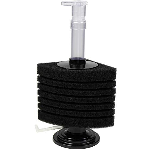 AQUANEAT Aquarium Bio Corner Sponge Filter, for Breeding Shrimp Nano Fish Tank, up to 55Gal - size: Large up to 55Gal