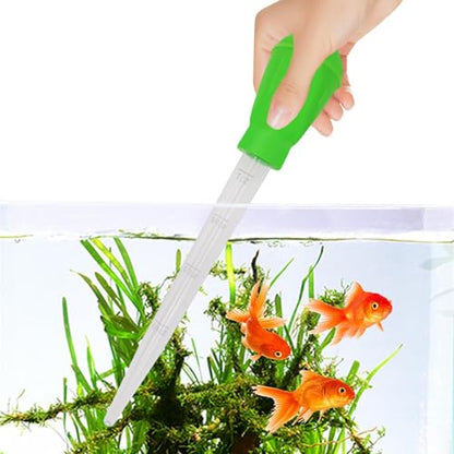 Aquarium Water Changer | 28cm Long Pipette, 30ml Capacity, Blue Green Options | Sturdy Manual Syringe, Efficient Water Replacement, Versatile Fish Tank Tool | Ideal for Aquarium Maintenance Science - color: Green(28CM)