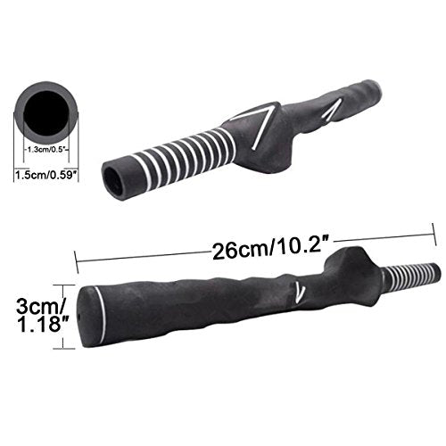 Right-Handed Golf Swing Training Grip Trainer, Black - color: 2 Pack