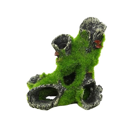 1pcs Resin Breeding Hiding Cave Simulation Shrimp Cave House Decorative Props Tree House Shelter Crafts Arts for Aquarium Landscaping