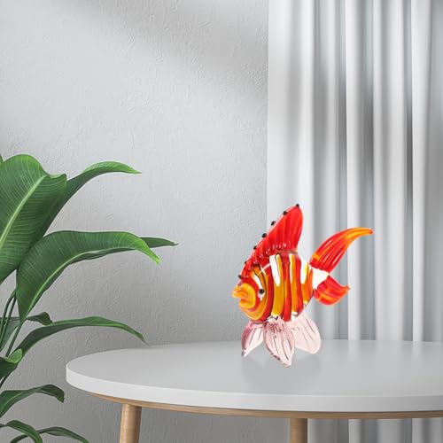 ARTIBETTER 1pc Glass Fish Ornament Flowers for Clear Animal Glass Sea Figure Jewelry Marine Vase for Flower Desktop Decoration