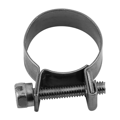 10pcs Stainless Steel Hose Clamps – Adjustable 6-20mm Fuel Line Pipe Clips for Air, Water, Silicone & Fuel Hoses (18-20Mm)