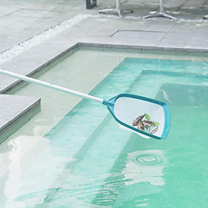 Upgrades Swimming Pool Leaf Net Skimmer Rake with Adjustable Aluminum Pole and Nylon Medium Fine Mesh for Cleaning Swimming Pools, Hot Tubs, Spas and Fountains - size: Pool Skimmer with Pole