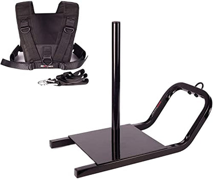 miR 300lbs - 500lbs Max Weight Heavy Duty Power Speed Sled with Color Options. at Home, Gym, and Football Training - style: Pull Premium Black