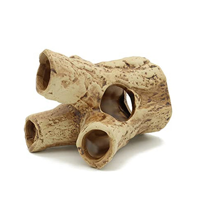 Aquarium Cave Tree Stump Hole for Betta Fish, Shrimp, Cichlid Rock Cave Stone Betta Fish Hideout Cave Decorations (Styles 3)