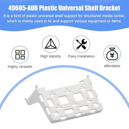49605-aub Structured Media Panel Accessories Enclosure Universal Shelf Mounting Bracket for Leviton Media Panel -That Supports 20lbs of Weight - White - size: 1 Piece