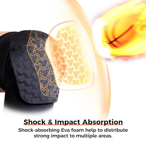COOLOMG Basketball Knee Pads for Kids Youth Adult - color: Black New, size: X-Large