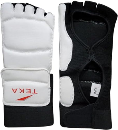 Taekwondo Foot Guard Protector Gear for Sparring MMA Training Competition Kickboxing Karate Boxing Martial Arts Kung Fu Punch Bag TEKA (Pair) (L) - size: Large
