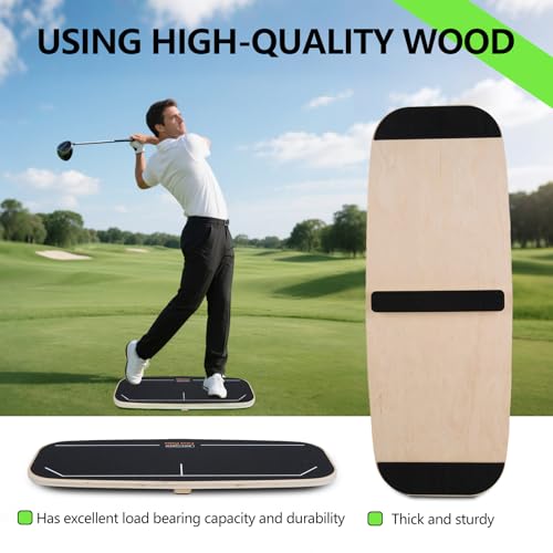 Golf Pressure Plate, Golf Weight Shift Board, Teaching Tool for Club Practice & Drills, Golf Swing Trainer, Improve Balance & Accuracy, Golf Training Aid for Increased Power & Swing Rhythm