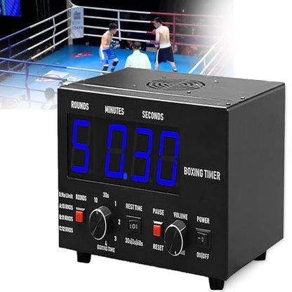 Interval Timer for Boxing and Gym Training with Adjustable Rest Time and Loop Reps, Multifunctional Stopwatch - color: Blue
