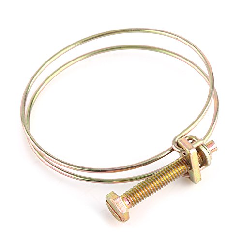 10pcs Double Wire Hose Clips Adjustable Double Wire Water Hose Barb Clamp Pipe Clip Hoop Plumbing Fastener (32mm（28-32）)
