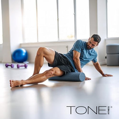 TONE Fitness Firm High-Density Foam Roller for Exercise, Massage & Recovery - color: Blue, size: 36 Inch