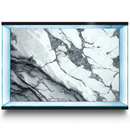 Aquarium Background Stickers - Marble Veining Self-Adhesive Fish Tank Reptile Terrarium Decor Poster (60 x 40 cm / (23.6 x 15.7 inches)) - size: 60 x 40 cm / (23.6 x 15.7 inches)