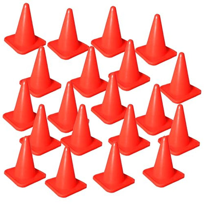 BlueDot Trading 4” Mini Plastic Traffic Cones (10, Orange) - color: Orange