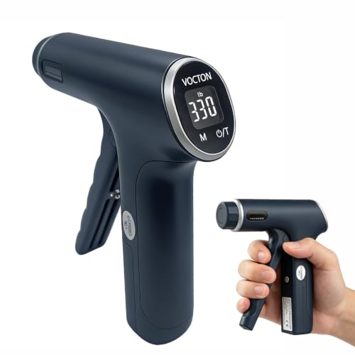 Digital Hand Dynamometer, 2-in-1 Adjustable Grip Strength Tester | LCD Backlit Display, Non-Slip Handle,Reinforced Adjust Knob for Hand Therapy,Athletes Forearm Training;Batteries Not Included