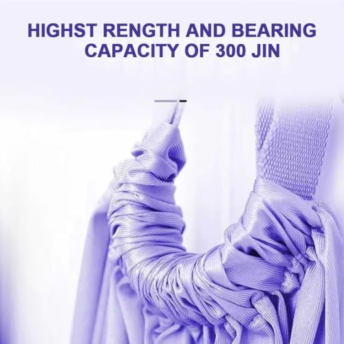 Aerial Yoga Rope for Door,Yoga Door Swing,Leg Stretcher Strap - color: purple.