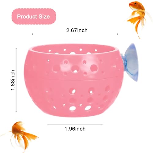 Betta Fish Tunnel with Suction Cup - Aquarium Fish Hideout Shrimp Cave Guppy Fish Tunnel Tank Accessories Aquarium Decor for Small Fish Shrimp (Pink)