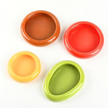 Set of 4 Reusable Fruit & Veggie Saver Boxes, Washable Fresh Produce Storage Containers for Avocados, Tomatoes, Apples, Garlic, Onions & Vegetables