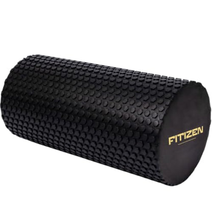 Foam Roller for Muscle Massage, Stiff Back Pain Relief, Physical Therapy, Deep Tissue, Exercise Equipment for Home Gym, Stress, Yoga, Pilates for the Fit Citizen (Black, Small 12 x 6 Inches) - size: Small 12 x 6 Inch