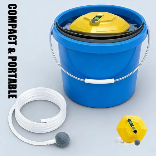 Floating Aerator, IPX7 Waterproof Rechargeable Bait Bucket Aerator, Portable Live Bait Oxygen Pump for Fishing, Livewell & Fish Tank, USB Powered Air Pump for Transport