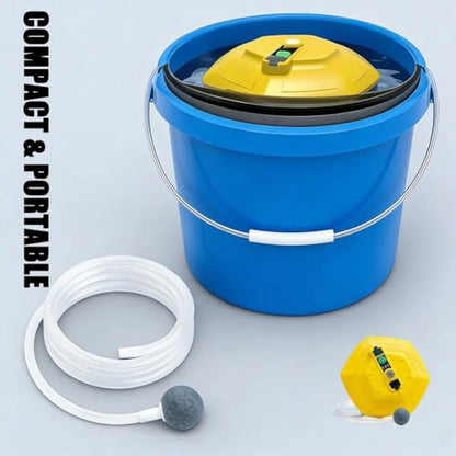 Floating Aerator, IPX7 Waterproof Rechargeable Bait Bucket Aerator, Portable Live Bait Oxygen Pump for Fishing, Livewell & Fish Tank, USB Powered Air Pump for Transport