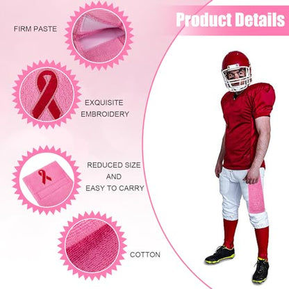 Youth Pink Football Towel Breast Cancer Awareness Football Accessories - color: New Pink-3 Pack
