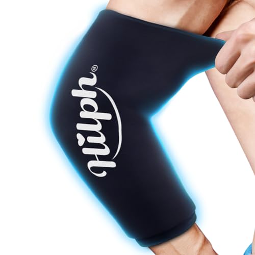 Hilph Elbow Ice Pack Wrap, Multi-Use Ice Sleeve for Elbow Arm Knee, Large - size: Large, style: Black