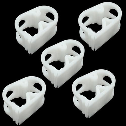 Bivethoi 5 Pcs 1/4" - 1/2" Plastic Tubing Clamps Adjustable Tube Clamp, Laboratory Pinch Valve Flow Control Hose Clamp, White - size: 1/4" - 1/2"
