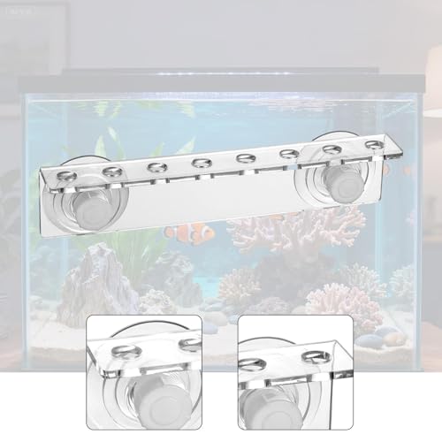 Rack Aquarium Stand Support Holder Versatile Enhanced Suction Cups Efficiency Single Row Arrangement Acrylic, 8 Holes - size: 8 holes