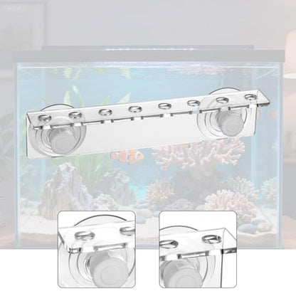 Rack Aquarium Stand Support Holder Versatile Enhanced Suction Cups Efficiency Single Row Arrangement Acrylic, 8 Holes - size: 8 holes
