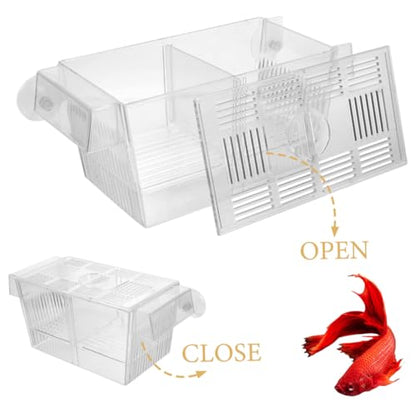 BESPORTBLE 2pcs Fish Breeding Box Cups Isolation Container for Newborn and Pregnant Fish for Aquarium Use Viewing Improves Survival Rates of Fry