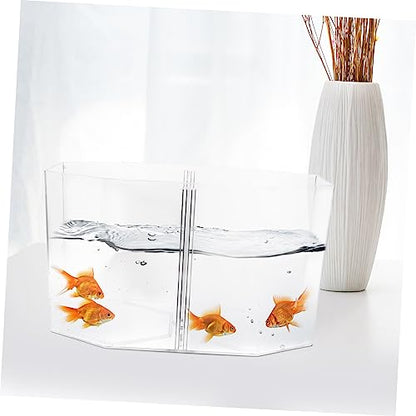 Toddmomy Betta Fish Breeding Box Clear Design Dual Room Isolation Tank for Small Fish and Shrimp Easy to Clean Incubation Box for