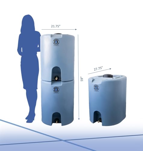 55 Gallon Stackable Emergency Water Storage Tank – Food Grade BPA-Free Water Container for Long-Term Home Preparedness