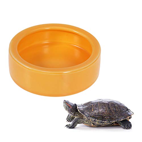 Crawler Crawling Pet Feeder Bowl Escape-Resistant Shrimp Food Dish for Small Fish and Reptiles Orange