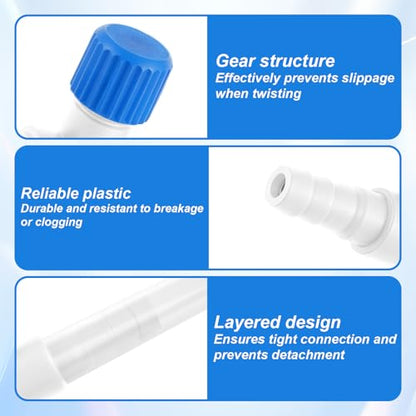Psyqtsuary Aquarium Air Valve, 10 Pcs Aquarium Air Pump Control Valves T Shaped Single Way Plastic Air Flow Control Regulator Aquarium Air Pump Accessories for Fish Tank 3/16" ID Tubing (Blue White) - color: Blue, White