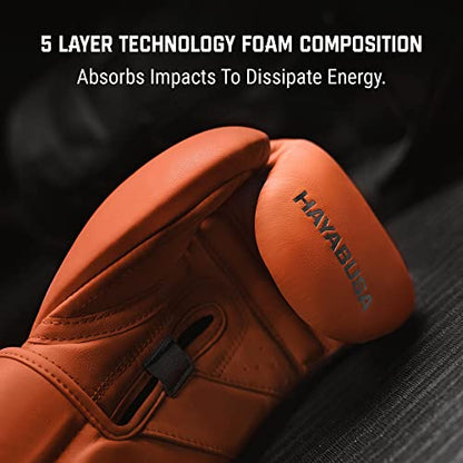 Hayabusa T3 Kanpeki Leather Boxing Gloves - color: Clay Orange, size: 14oz