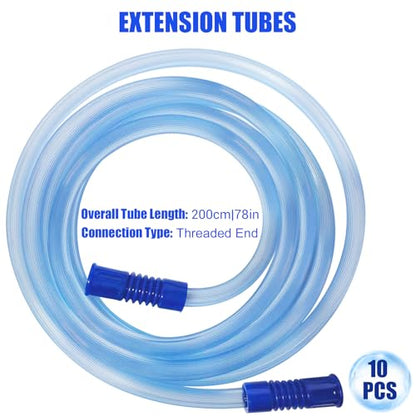 10 Pack Extended Suction Connection Tube, 80in Extra Long Suction Tubing – Universal Replacement Tubing Compatible with 8mm Standard Interface Devices
