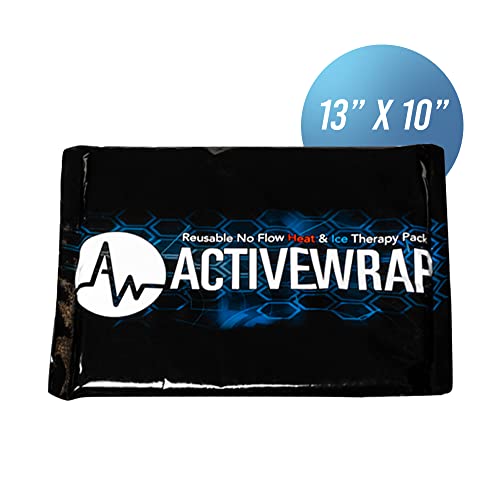 ActiveWrap Ultra Flex Ice & Heat Pack, X-Large (13" x 10") – Gel Ice Packs Reusable for Back & Hip, Hot & Cold Therapy, Flexible No-Flow Gel, Includes Nylon Protective Pouch (1 Count) - size: XL (13" x 10")