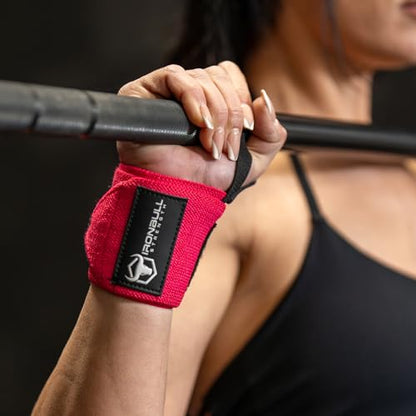 Wrist Wraps for Weightlifting (USPA & IPL Approved) - 18” Premium Quality Wrist Straps for Weightlifting - Weight Lifting Wrist Wraps with Thumb Loop - Best Gym Wrist Wraps for Lifting Weights, Curls & Dips - Lifting Wrist Wraps for Bench, Powerlifting &