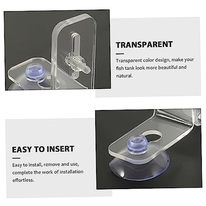 4sets Aquarium Divider Clips Transparent Fish Tank Partition Board for Easy Separation and Secure Living Environment for Pet Fish