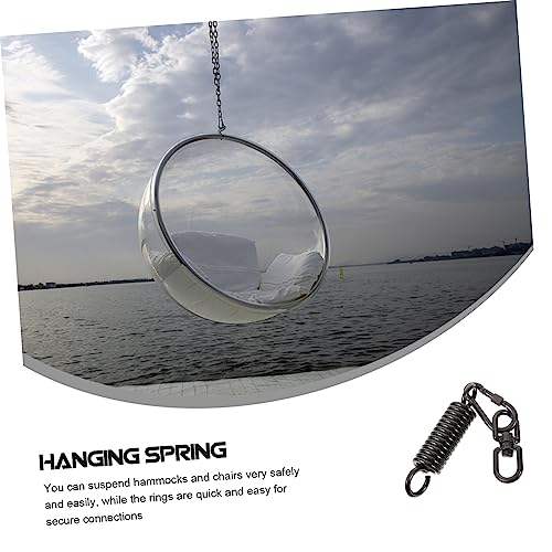 KESYOO 1 Set Swing Chair Spring Springs Tension Outdoor Hammock Garden Patio Swing Sandbags Sand Bag Spring Kit Swing Chair Hanging Rings Hanging Chair Spring Carbon Steel Black