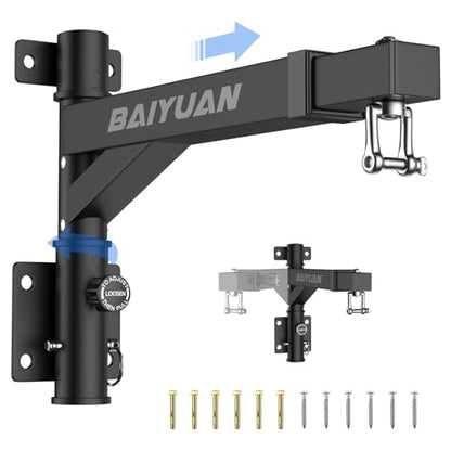 BaiYuan Heavy Bag Hanger - Adjustable Wall Mount Punching Bag Hanger - size: W:17"-27"