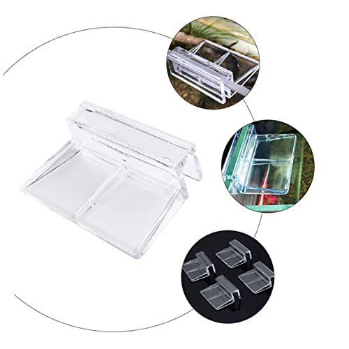 COLLBATH 15pcs Acrylic Fish Tank Stand Cover Brackets Aquarium Rack for Glass Tank Lid - size: 5.5X4X1.8CM