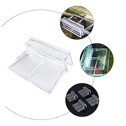 COLLBATH 15pcs Acrylic Fish Tank Stand Cover Brackets Aquarium Rack for Glass Tank Lid - size: 5.5X4X1.8CM