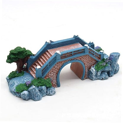 FOMIYES Realistic Resin Bridge for Aquarium Fish Tank Ornament Sturdy Elegant Easy to Clean for Both Freshwater Saltwater