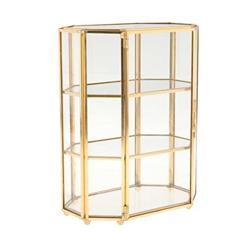 Three polygonal glass tiers keep rings, earrings, and necklaces separated without tangling. Holds 15–20 daily-wear pieces and shows everything at a glance