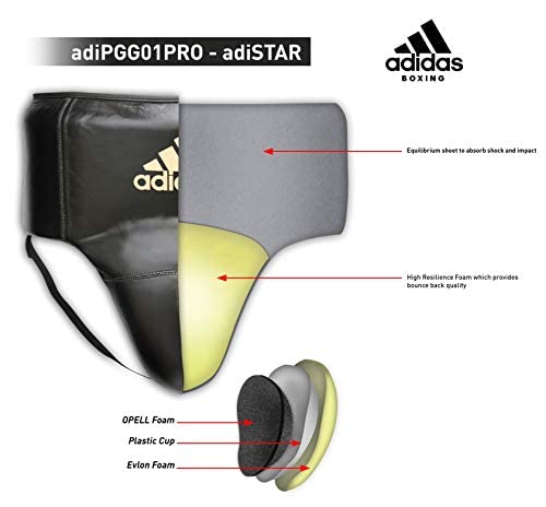 adidas Adistar Pro Men's Groin Guard - Boxing Groin Protector - color: RED/WHITE, size: X-Large