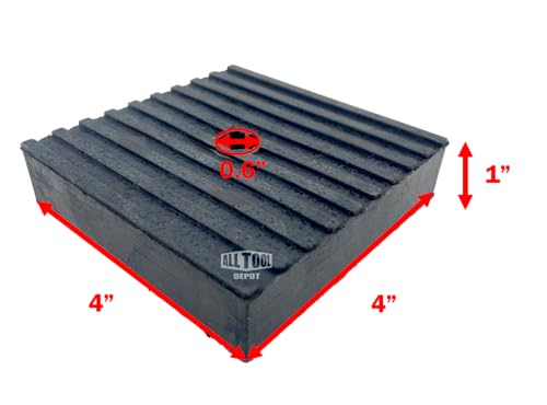 4" x 4" x 1" Super Duty All Rubber Anti Vibration Isolation Pads (8 Pack) - style: 8 Pads