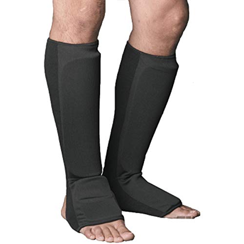 ProForce Combination Cloth Shin / Instep Guards - Black - X-Large